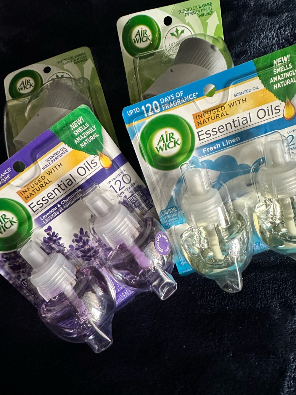 Fresh Linen & Lavender Essential Oils Plug-In Refill (Purple, Clear) Airwick